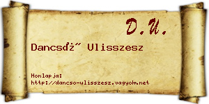 Dancsó Ulisszesz névjegykártya